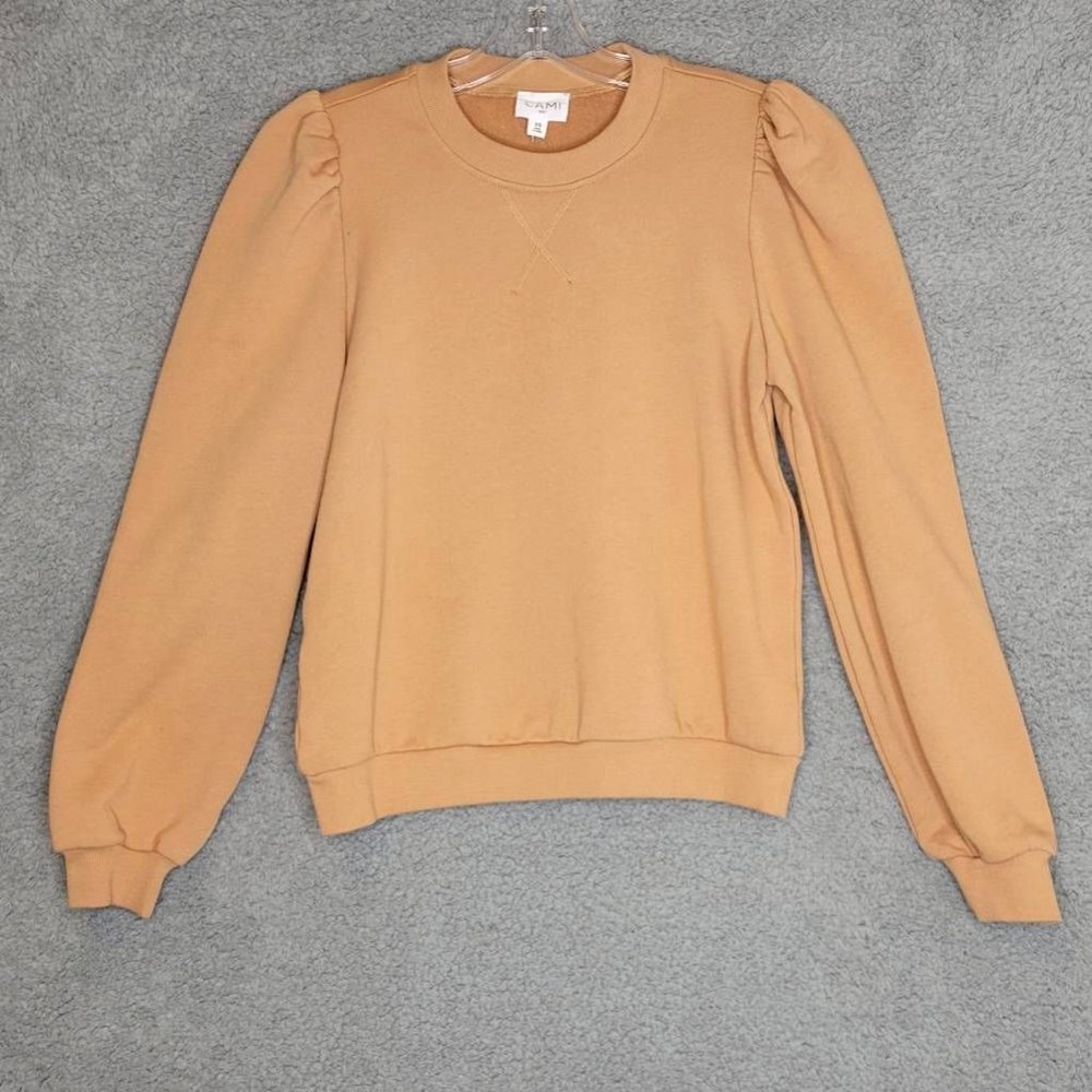 Cami Womens Pullover Sweater Brown Long Sleeve Crew Neck Tight Knit XS‎ New